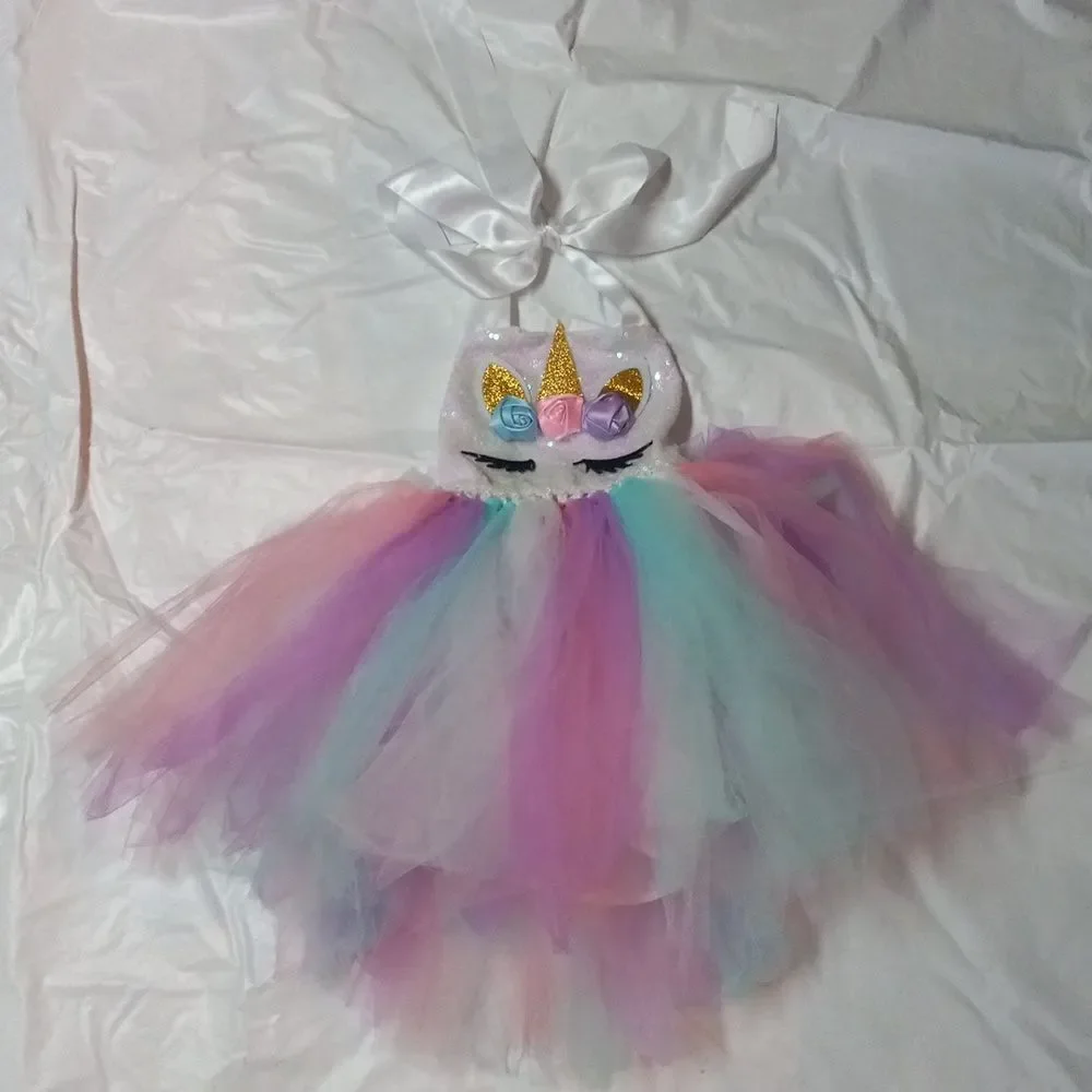 Unicorn Tutu Dress for Girls Birthday Party Cosplay Princess Costume Sz 2T